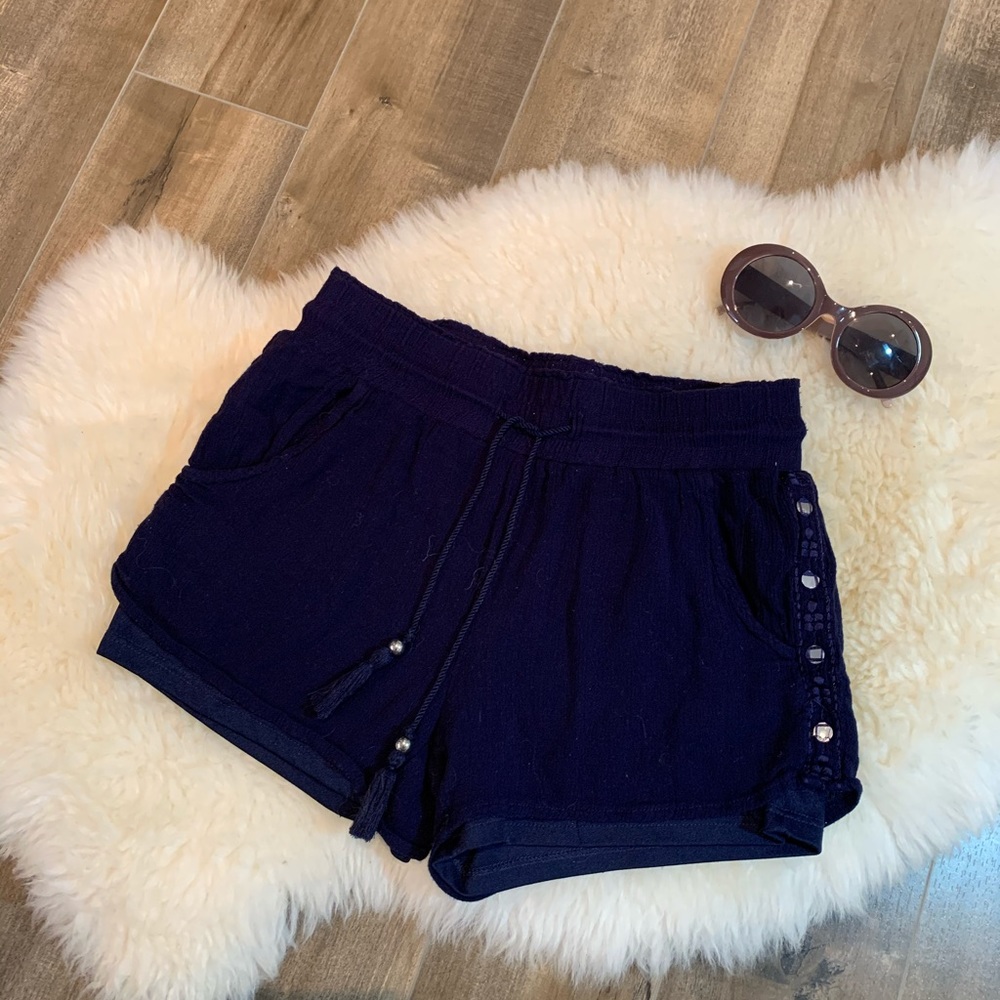 Navy Blue Drawstring Shorts (10-12)